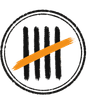Awaaz logo — tally strokes, counted